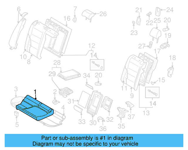 Seat Cover 1K5-885-405-BC-SNR - View 3