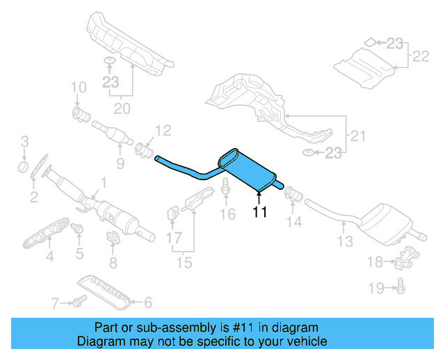 Muffler 561-253-409-A - View 3