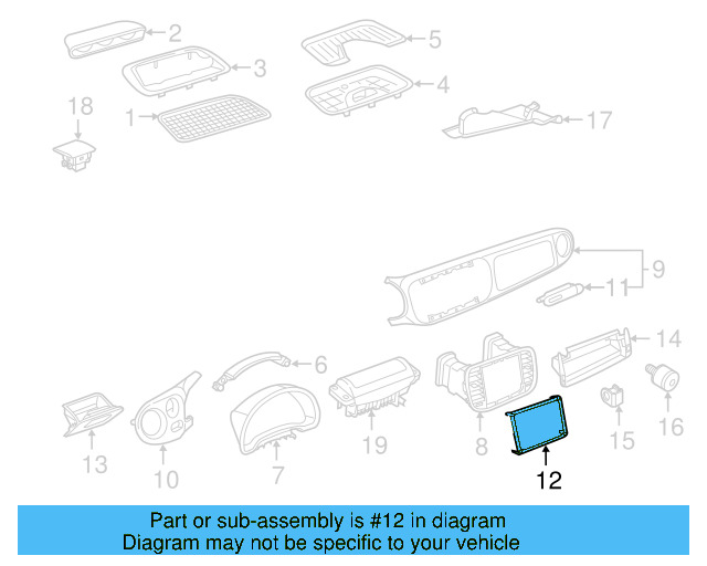Trim Bezel 5C1-857-192-D-81U - View 6