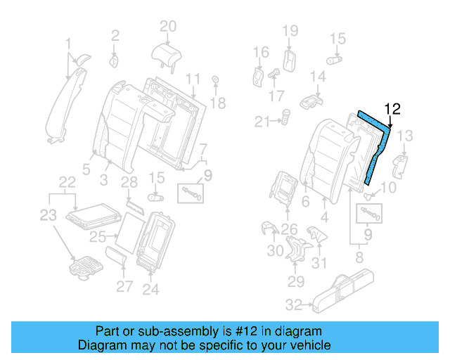 Seat Back Panel 1K0-885-753-J-1BS - View 15