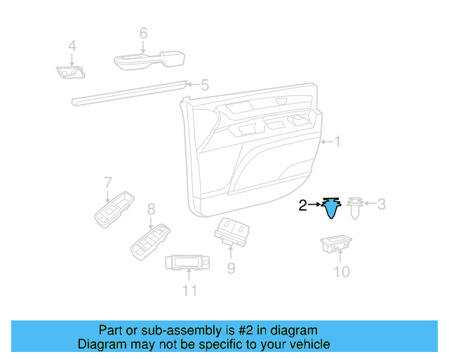 Door Trim Panel Clip 7B0-867-199 - View 4