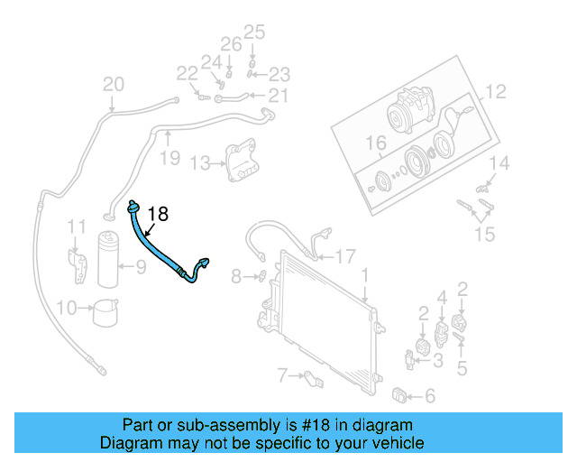 AC Hose 3B1-260-740-A - View 9