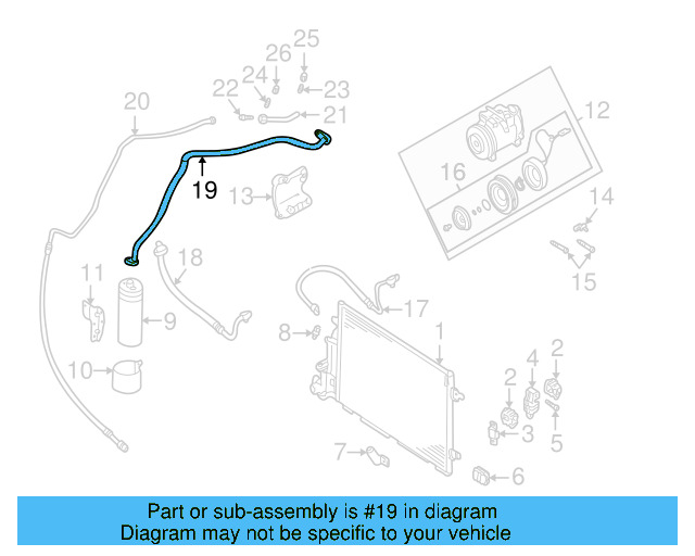 AC Hose 3B1-260-740-A - View 7
