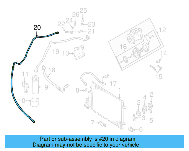 AC Hose 3B1-260-740-A - View 11