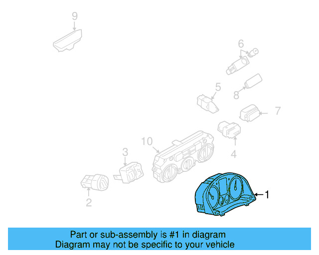 Cluster Assembly 1K0-920-974-P-Z01 - View 3