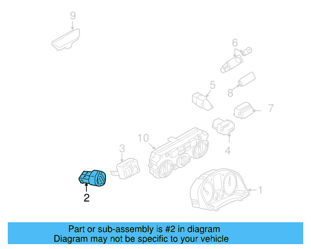 Headlamp Switch 3C0-941-431-C-REH - View 5