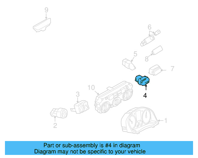 Air Bag Lamp 1K0-919-234-E - View 6