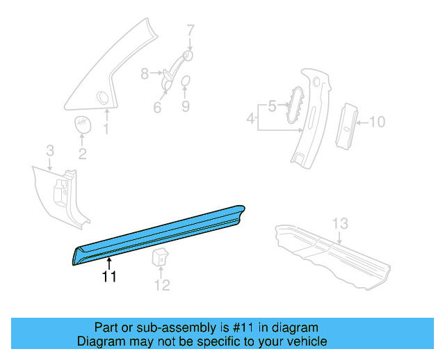 Carpet Retainer 1Y1-853-372-U71 - View 6