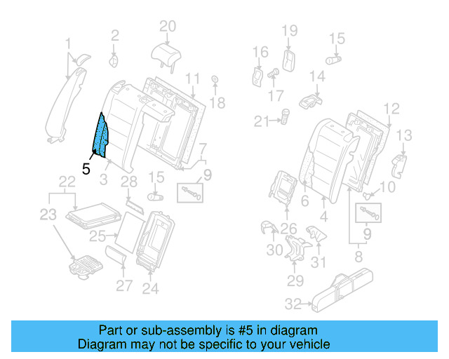 Seat Back Pad 1K5-885-776-Q