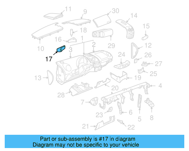 Switch Housing Blank Cover 1C0-858-099-C-2AQ - View 15