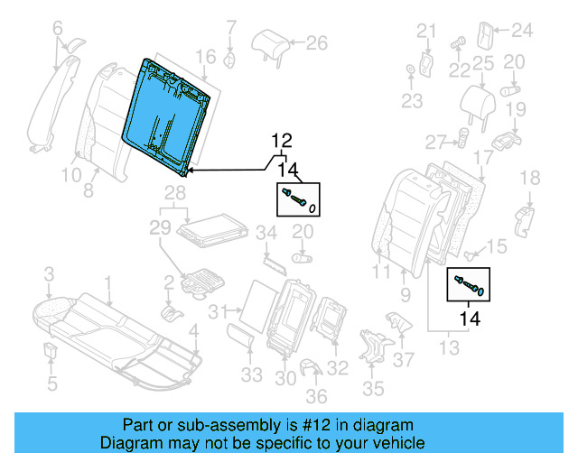 Seat Back Frame 1J0-885-502-AS - View 14