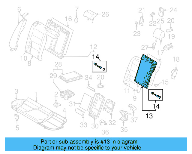 Seat Back Frame 1K5-885-501-H-1BS - View 3