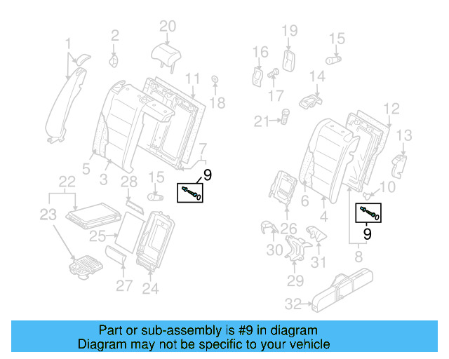 Seat Back Cushion Cover 1K9-885-805-E-SNQ