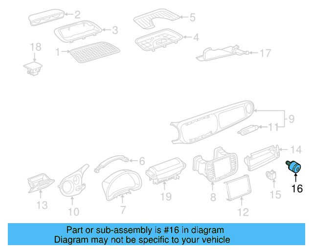 Glove Box Frame Bumper 3C0-857-145 - View 17