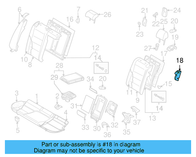 Folding Seat Latch 1K0-885-682-D - View 3