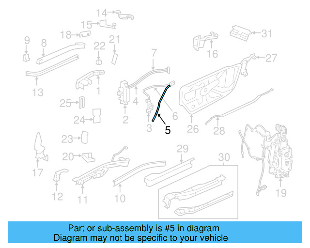 Lock Cable 7B0-843-417 - View 5