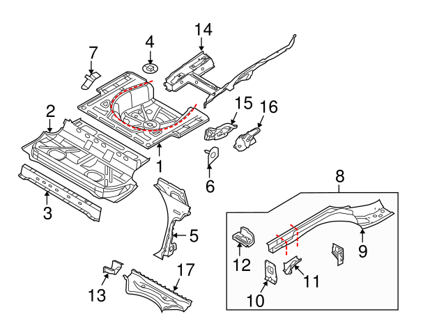 Seat Bracket 1K0-804-094-A - View 26