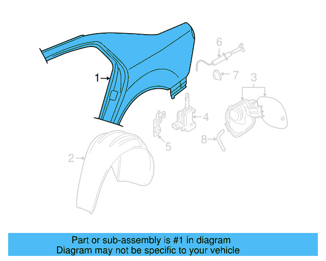 Quarter Panel 3D7-809-843 - View 3