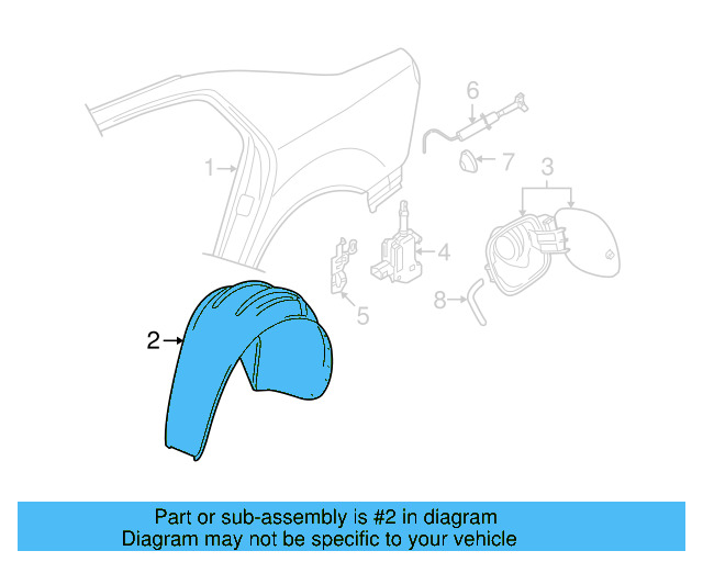 Wheelhouse Liner 3D0-810-969-A - View 3