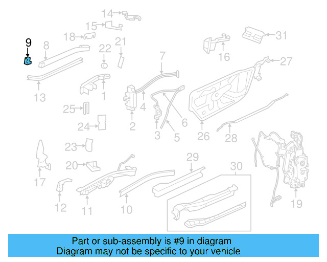 Upper Track Bumper 7B0-843-312-A - View 3