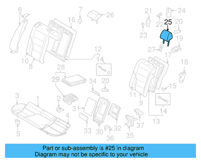 Headrest 1K0-885-901-B-RUR - View 6