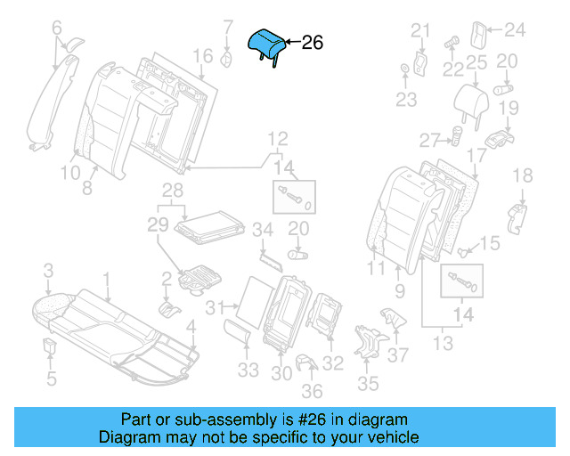 Headrest 1K0-885-902-AB-JTB