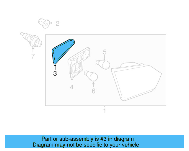 Tail Lamp Assembly Gasket 1K9-945-191 - View 10