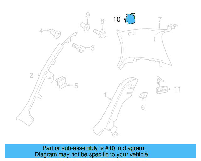 Lower Quarter Trim Clip 1K0-853-577 - View 36