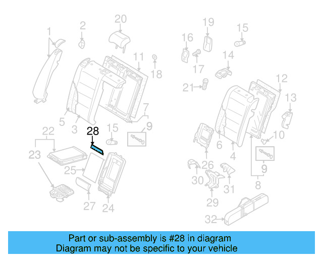 Seat Armrest 1K5-885-081-AF-3Z6 - View 10