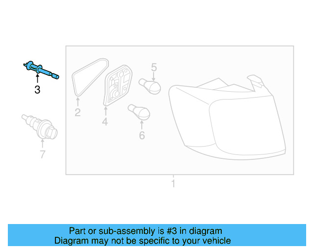 Tail Lamp Assembly Retainer 1K8-945-300 - View 12
