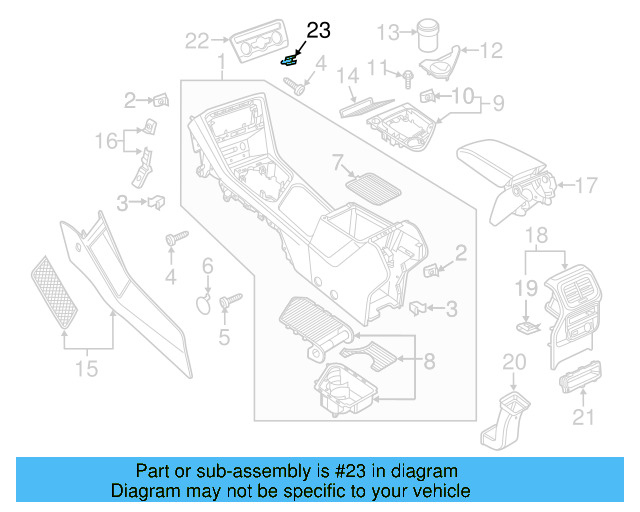 Lower Trim Panel Retainer Clip 3C8-867-190 - View 15