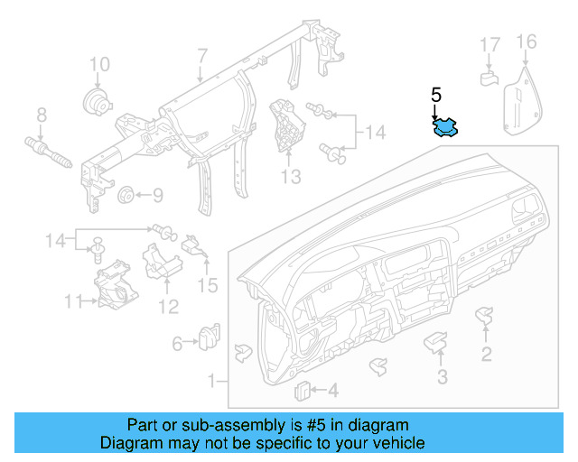 Instrument Panel Grommet 5C5-857-949 - View 19
