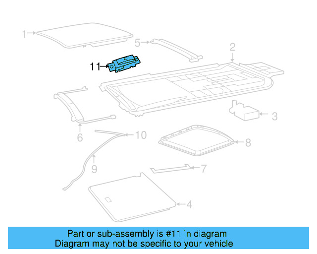 Sunroof Switch 7B0-959-655 - View 3
