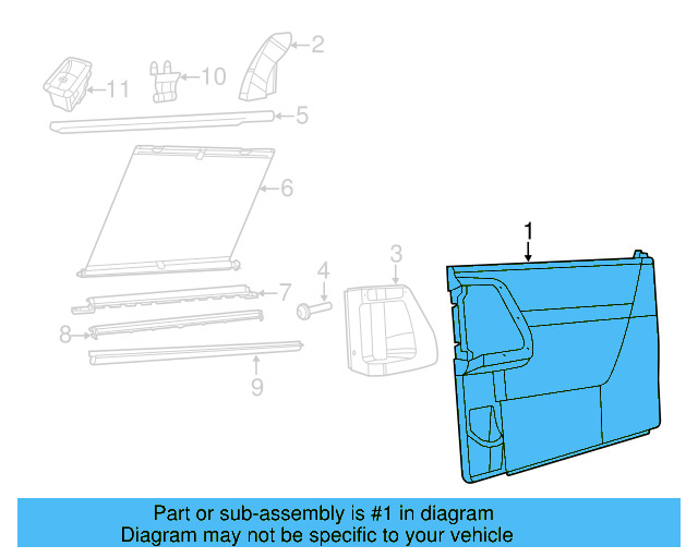 Door Trim Panel 7B0-867-027-D-XD1