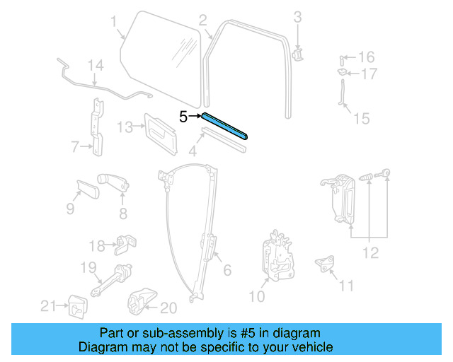 Lift Channel Seal 831-837-565 - View 4