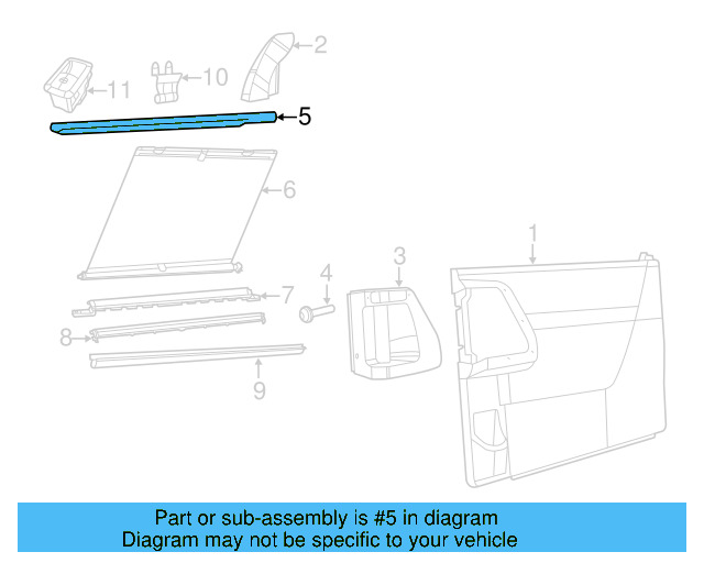Belt Molding 7B0-847-471-A - View 2