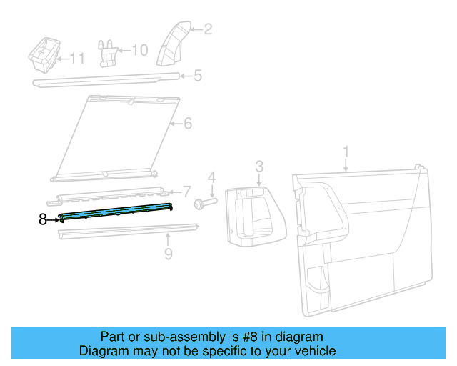 Cover Molding 7B0-867-380-HL9 - View 3