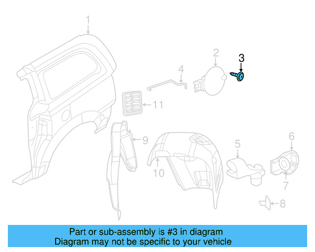 Windshield Pillar Trim Screw WHT-004-321