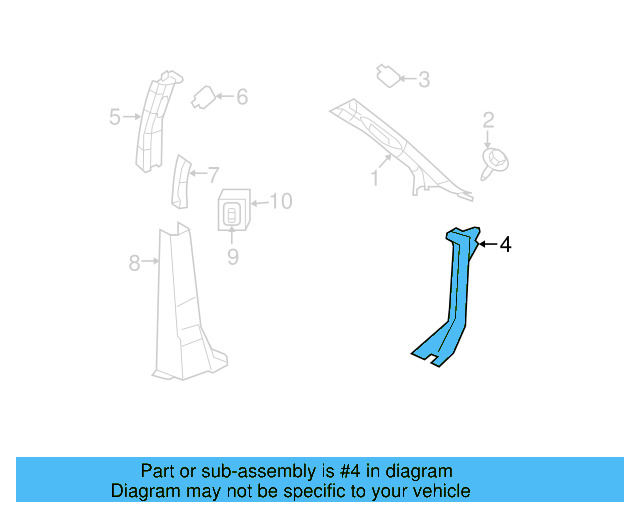 Cowl Side Panel 7B0-867-272-A-DK5 - View 3