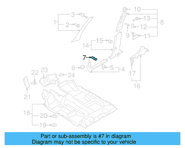 Kick Panel Trim Clip 1C0-867-207 - View 14