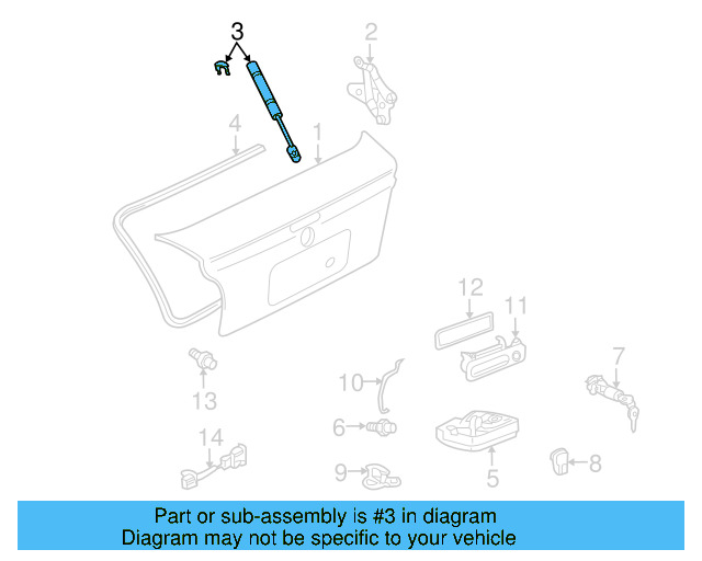 Strut 1E0-827-550-B - View 3