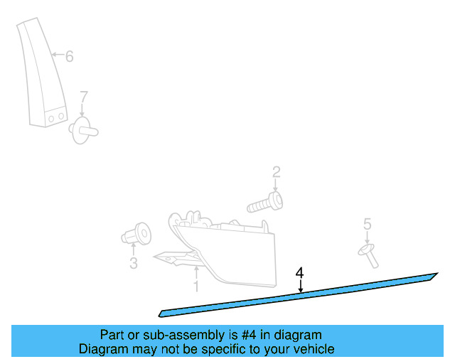Rocker Molding 5C6-853-856-9B9