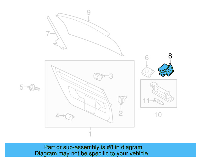 Window Trim Retainer 5C5-867-299 - View 3