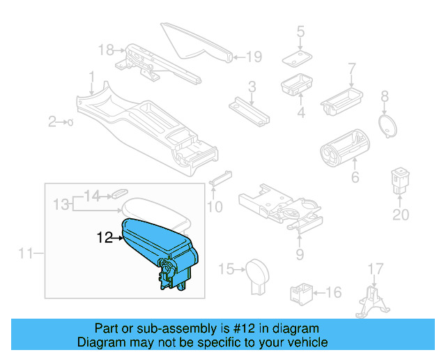 Armrest Base 3B0-867-174-7DE - View 22