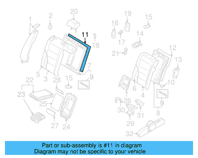 Seat Back Panel 1K9-885-754-A-4ES - View 9