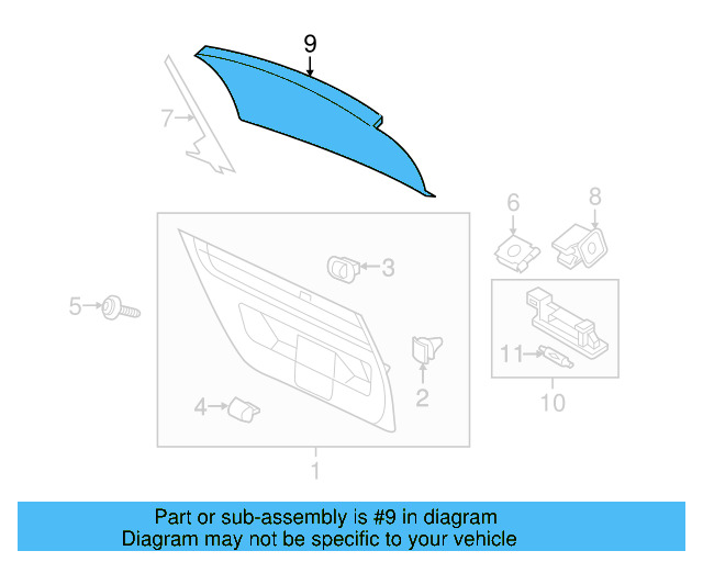 Upper Trim Panel 5C5-867-707-A-82V - View 5