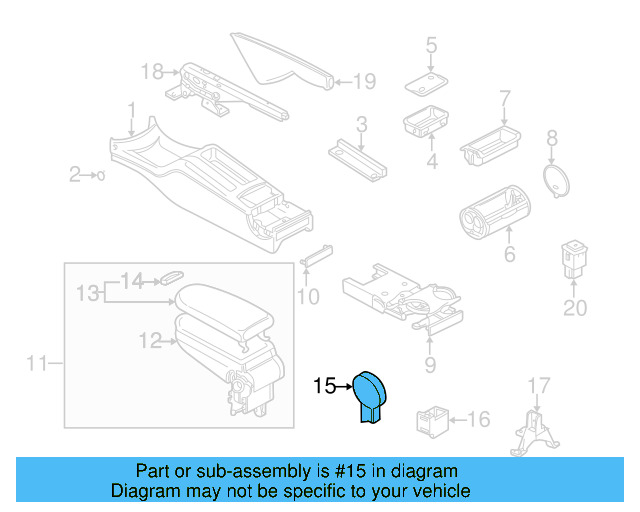 Hinge Cover 1J0-864-279-E-2QL - View 5
