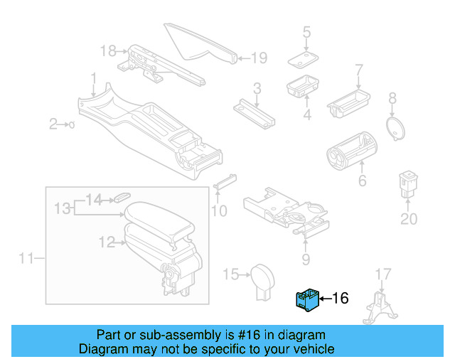 Armrest Assembly Adapter 1J0-864-079 - View 11