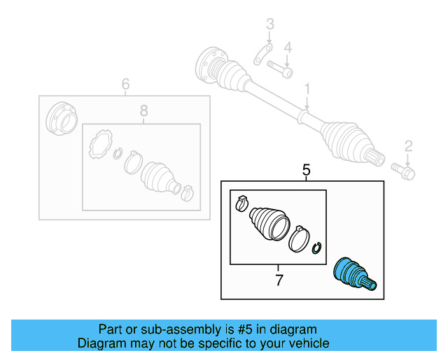 Outer Joint Assembly 5QM-498-099-C - View 3