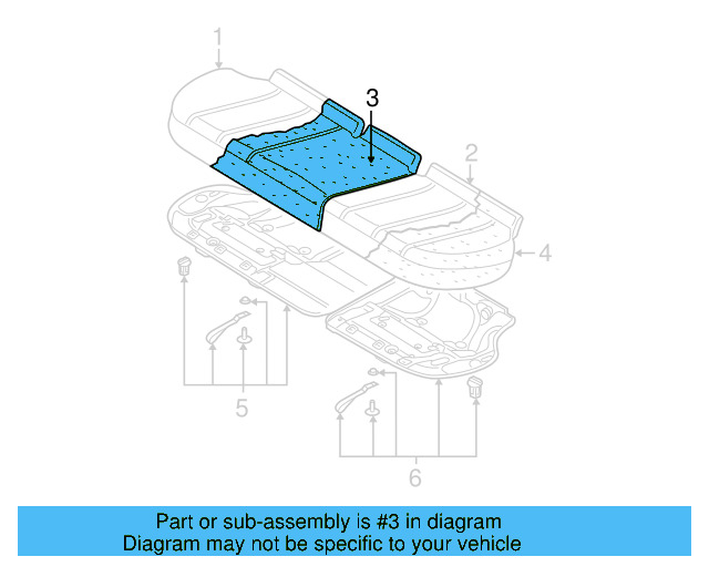 Seat Cushion Pad 1K9-885-376-A - View 3